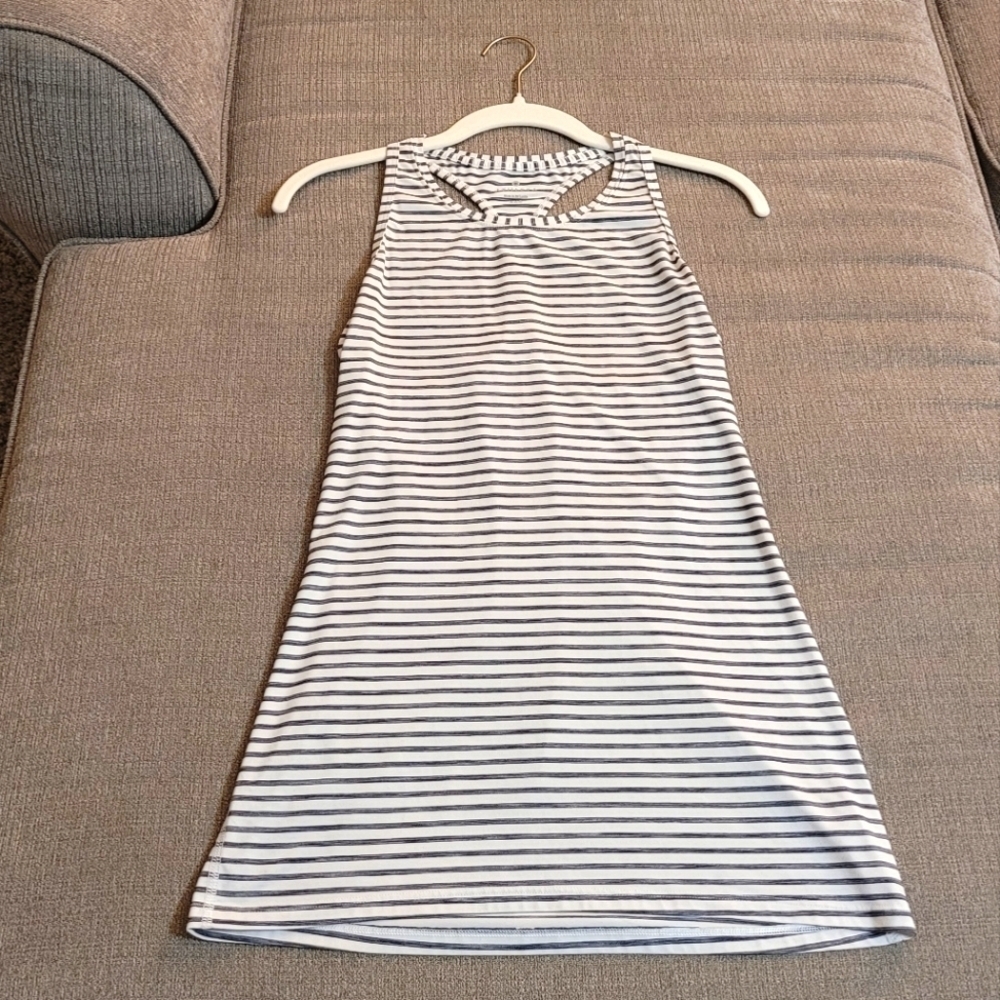 Athleta Striped Athleisure Sporty Gym Yoga Top Blouse Size XXS